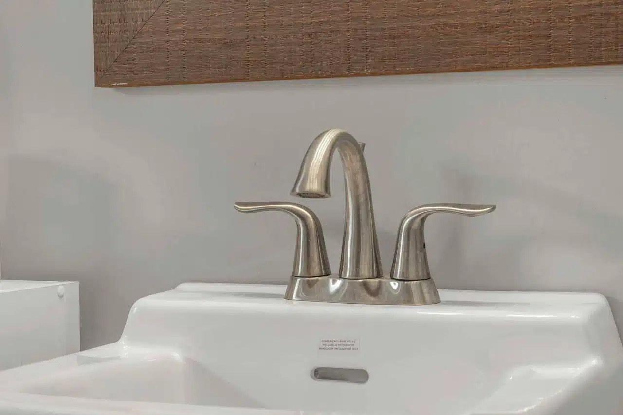 Finished sink faucet
