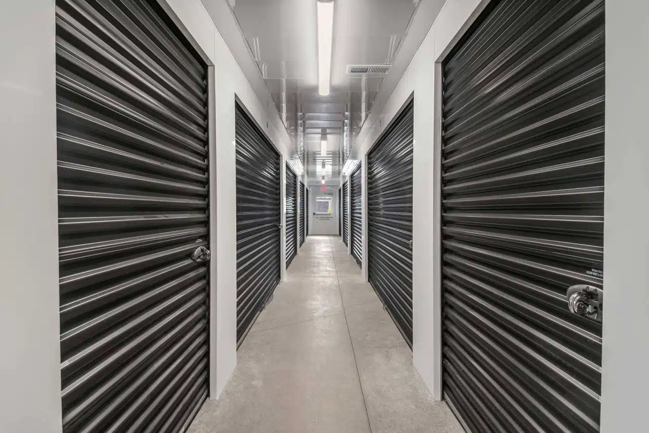 Interior view of newly constructed storage facility.