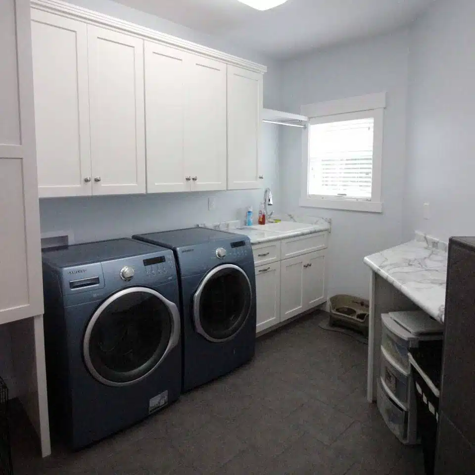 Custom-built laundry room in Winona Lake, IN built by Timber Rock Construction